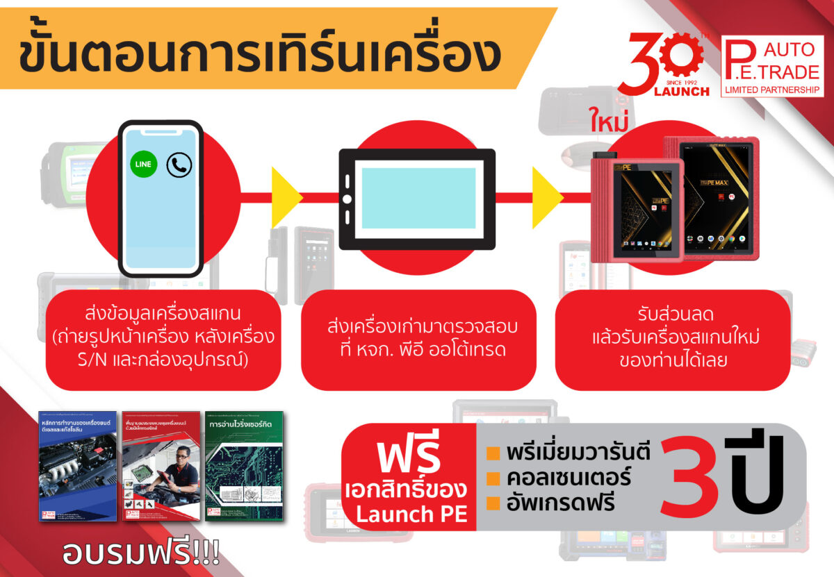 เครื่องสแกนรถยนต์ LAUNCH - LAUNCH PE by PEautotrade เครื่องสแกนรถยนต์ Launch - Launch Pe By Peautotrade